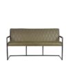 LABEL51 Eetkamerbank Denmark - Army green - Microfiber - 155 cm Denmark