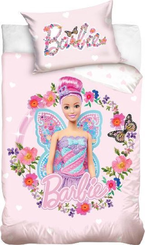 Barbie Dekbedovertrek Butterfly 135 X 100 Cm Katoen