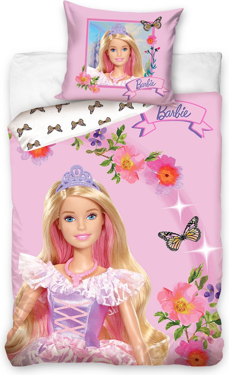 Barbie Dekbedovertrek princess - 140 x cm 70 x 90 cm Dekbeddengoed - Beddengoed kopen
