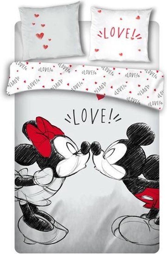 Troosteloos Premisse Vertrouwelijk Disney Minnie Mouse Dekbedovertrek Love - katoen - Dekbeddengoed -  Beddengoed kopen