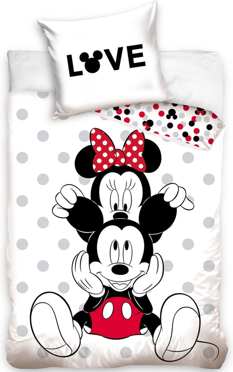 Disney Minnie Mouse Dekbedovertrek Love 140 x 200 cm
