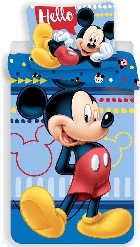 Disney Mickey Mouse dekbedovertrek Hello 140 x 200 cm