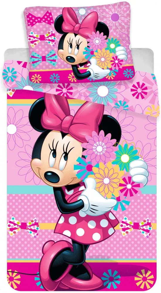 Minnie Mouse Dekbedovertrek Flowers 140 x 200 cm