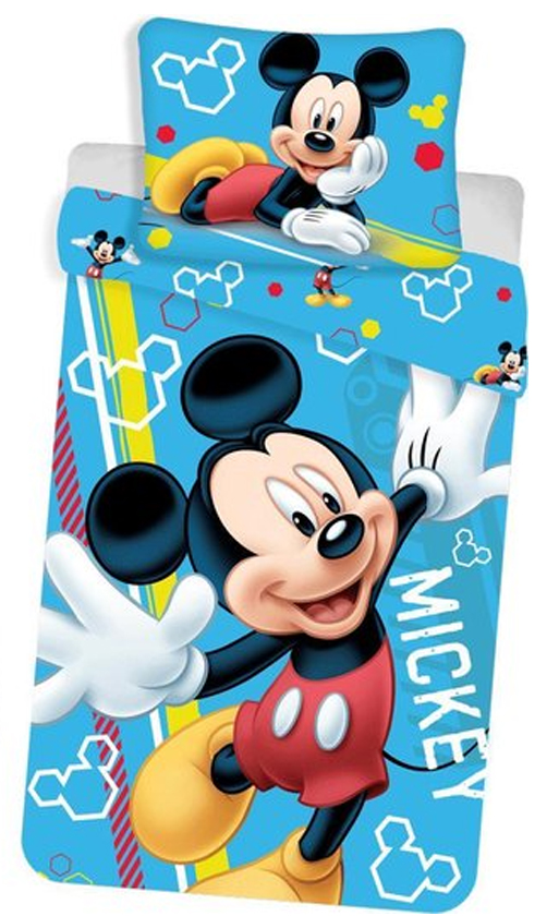Disney Mickey Mouse Dekbedovertrek Glow in the Dark - 140 x 200 cm - Katoen - 70 x 90 cm