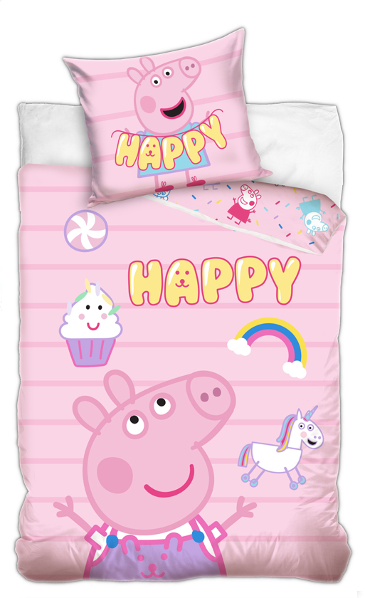 Peppa Pig Dekbedovertrek x 200 cm roze - Dekbeddengoed - Beddengoed kopen