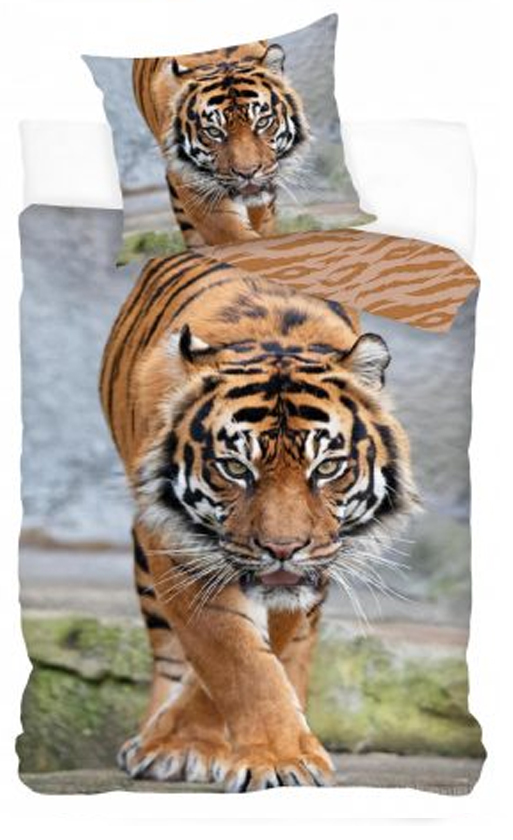 Animal Pictures dekbedovertrek tijger 140 x 200 cm - 70 x 90 cm - Katoen