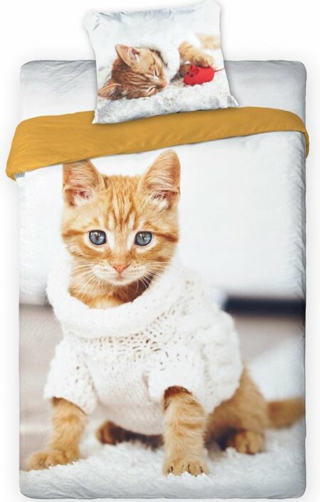 Animal Pictures Dekbedovertrek Kitten - Eenpersoons - 140 x 200 cm - Wit