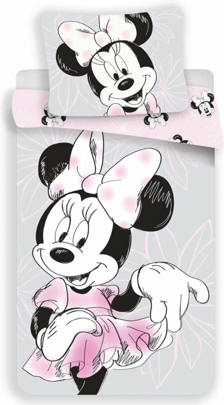 Disney Minnie Mouse Dekbedovertrek, Beautiful - Eenpersoons - 140 x 200 cm - Katoen