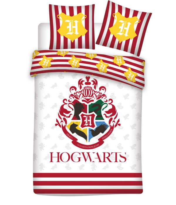Harry Potter dekbedovertrek wit-rood 140 x 200 cm - 60 x 63 cm - 5714710009240