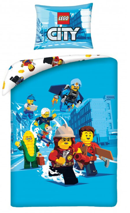 Lego City dekbedovertrek In The City 140 x 200 cm - Katoen - 70 x 90 cm