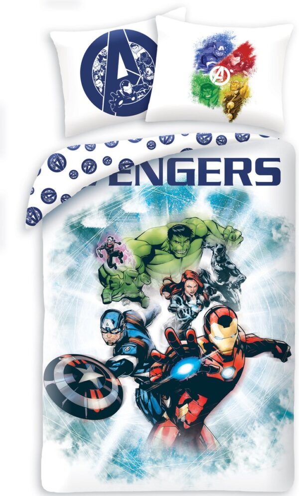 Marvel Avengers Dekbedovertrek Team - Eenpersoons - 140 x 200 cm - Katoen