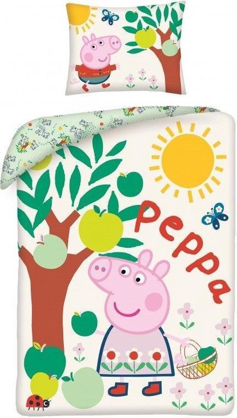 Peppa Pig Dekbedovertrek Apple three