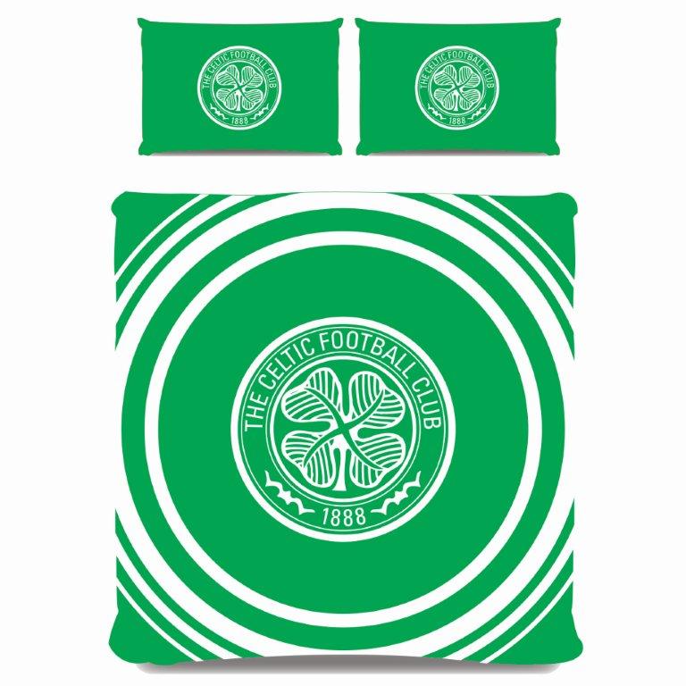 Celtic FC Pulse Reversible Duvet Set (Green/White) - tweepersoons met 2 kussenslopen