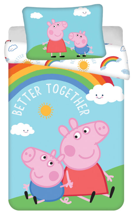Peppa Pig Dekbedovertrek Better Together! 140 x 200 cm roze