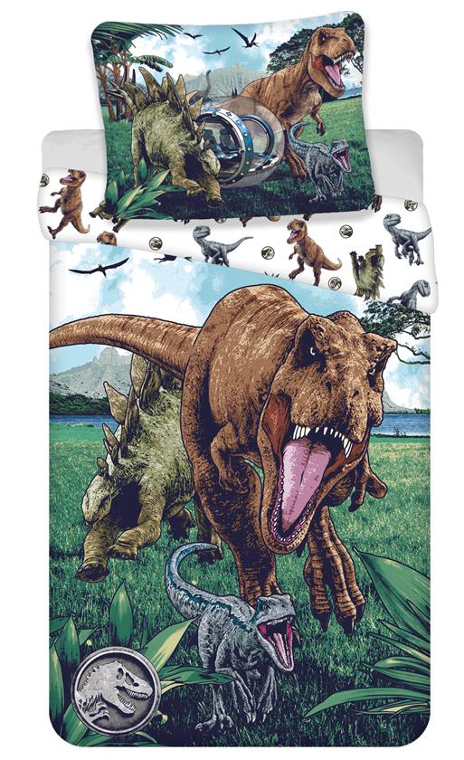 Jurassic World Dekbedovertrek 3 dino&apos;s 140 x 200 cm Katoen - PRE ORDER