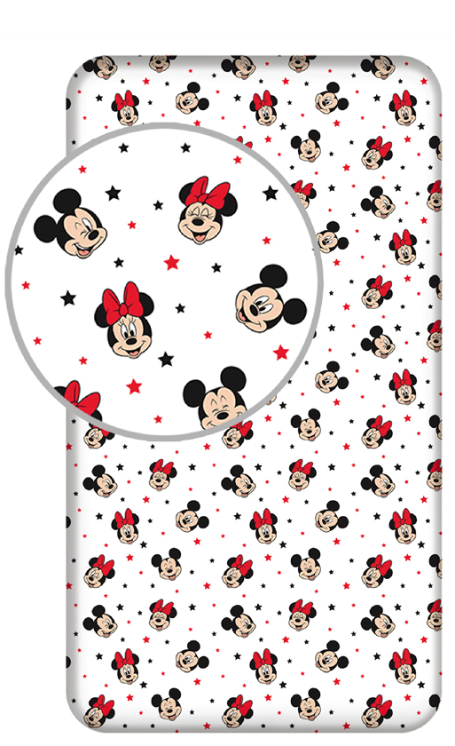Disney Mickey en Minnie Mouse Hoeslaken Eenpersoons - 90 x 200 cm - Multi PRE ORDER