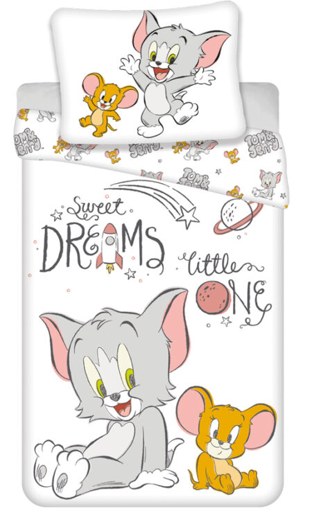 Tom & Jerry peuterdekbedovertrek Sweet Dreams Little One - 100 x 135 cm