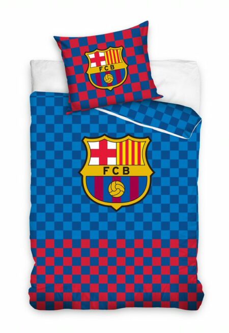 FC Barcelona dekbedovertrek Squares 140 x 200 cm