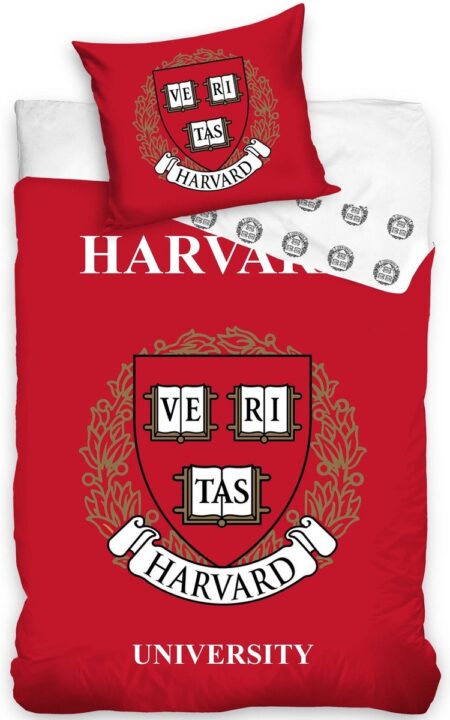 Harvard dekbedovertrek rood