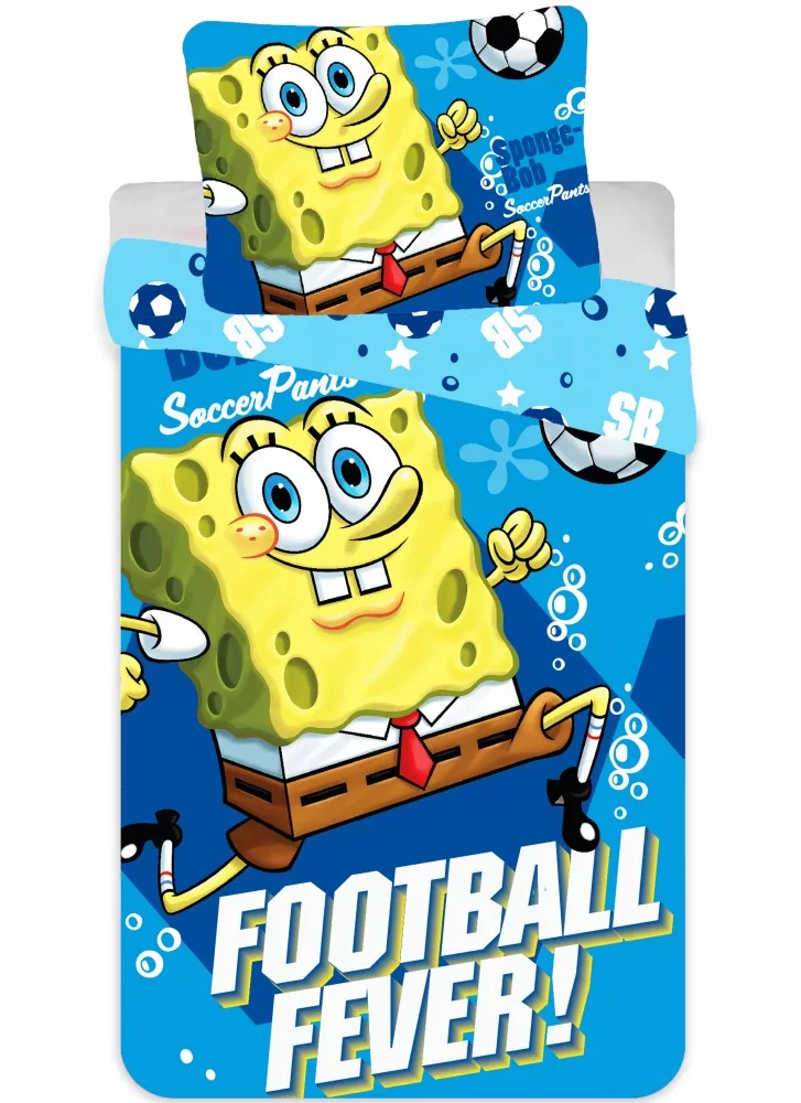 Spongebob peuterdekbedovertrek voetbal forever 90 x 140 cm - Katoen