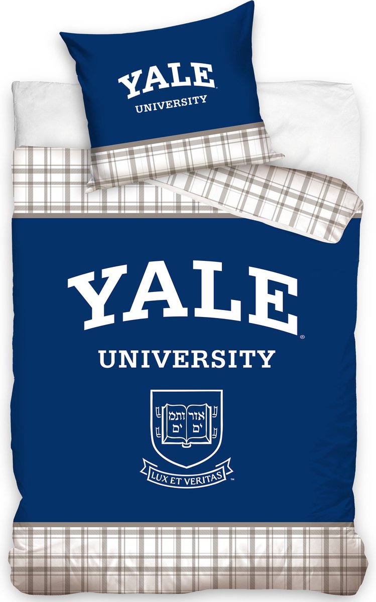 Yale Dekbedovertrek Blauw wot 140 x 200 cm (70 x 90 cm)