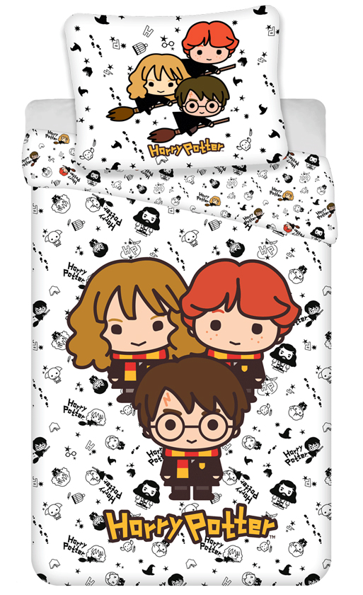 Harry Potter Dekbedovertrek Emoticons Harry, Ron & Hermelien- 140 x 200 cm - 70 x 90 cm
