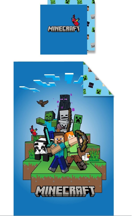 Minecraft Dekbedovertrek 140 x 200 cm - 63 x 63 cm - Polyester - PRE ORDER