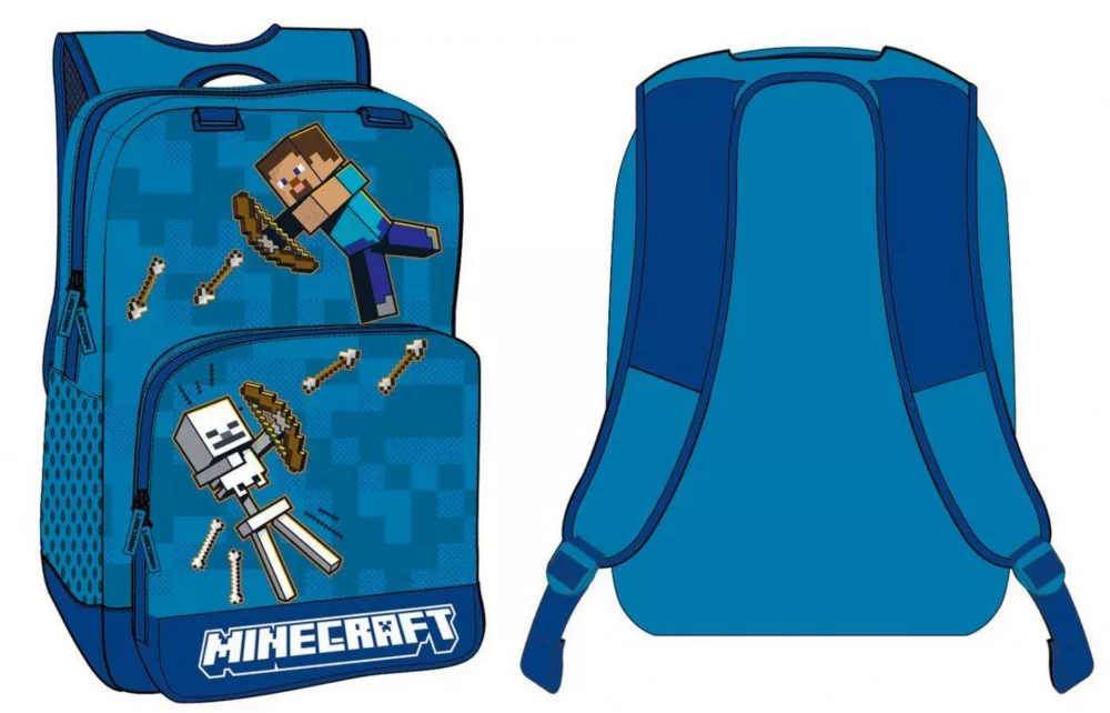 Minecraft Schooltas 35x25x12 cm Blauw