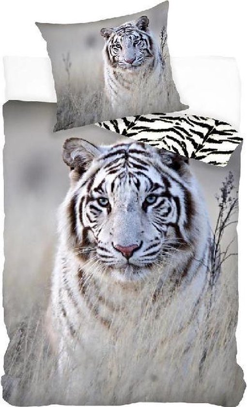 Animal Pictures Dekbedovertrek Witte Tijger - Eenpersoons - 140 x 200 cm - Katoen