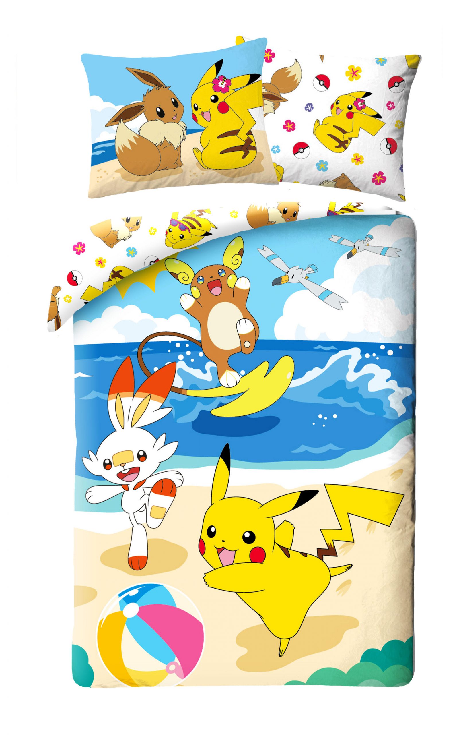 Pokémon Dekbedovertrek Pokemon beach 140 x 200 cm (70 x 90 cm)