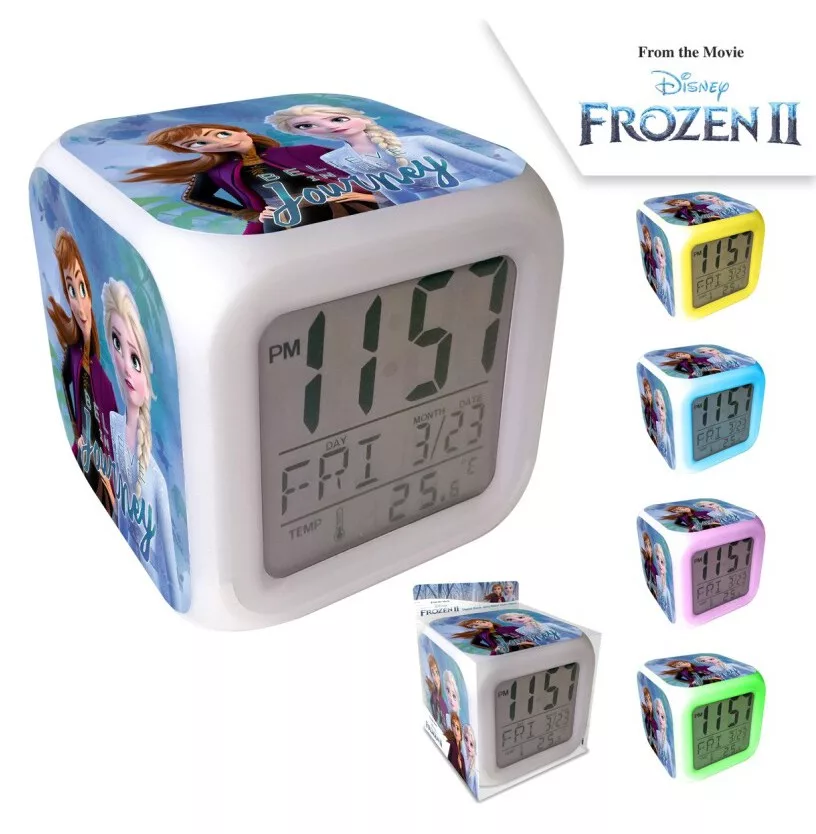 Compatibel met studio zwanger Disney Frozen wekker klok 8 x 8 cm - Dekbeddengoed - Beddengoed kopen