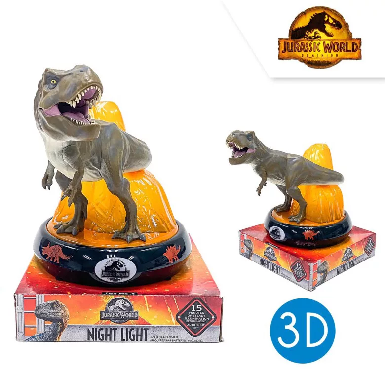 Jurassic World 3D nachtlamp 25 cm