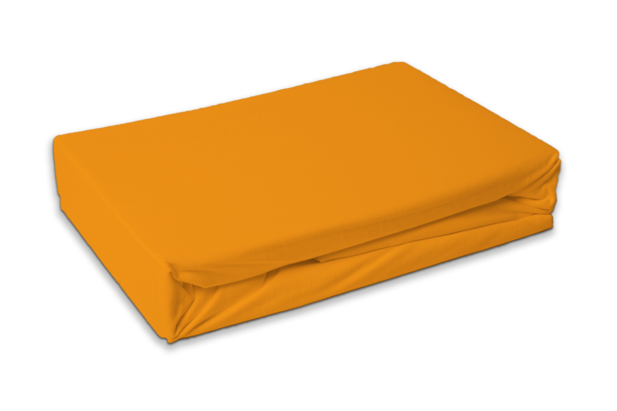 Tweepersoons badstof hoeslaken 180 x 200 cm - Oranje/ Geel