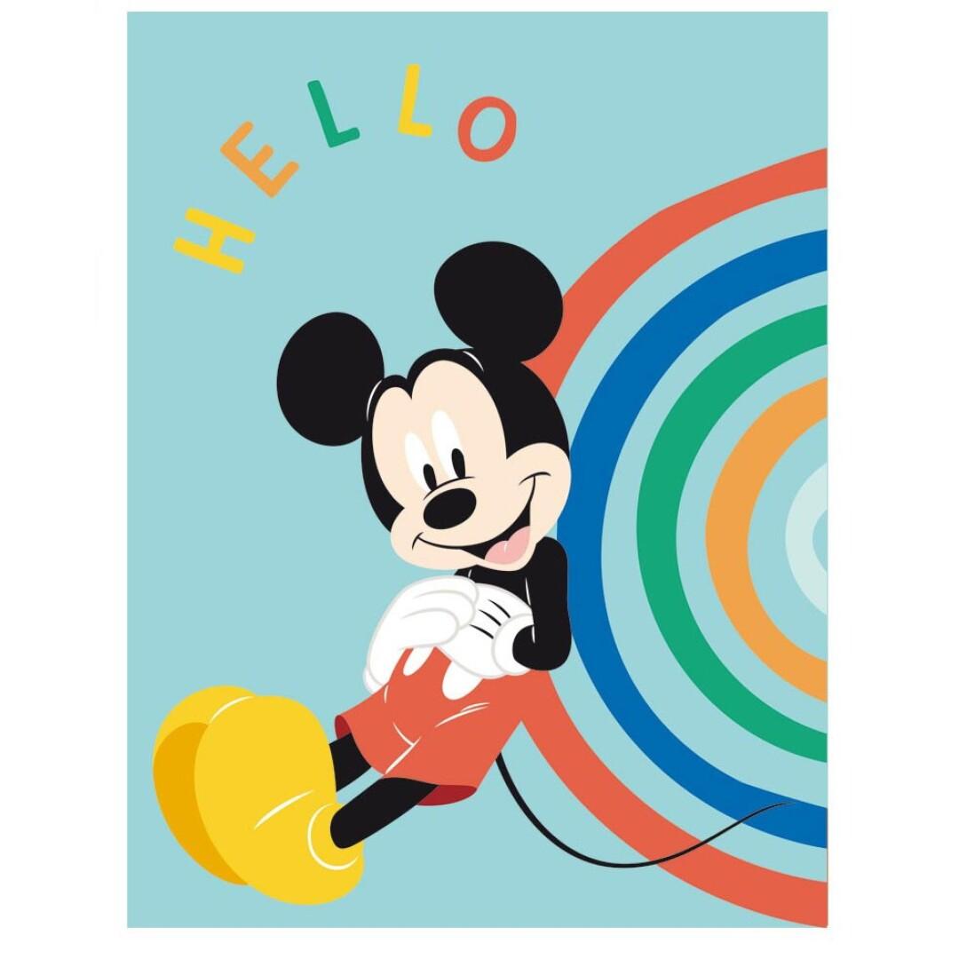 Mickey Mouse fleece Plaid Hello 100 x 140 cm