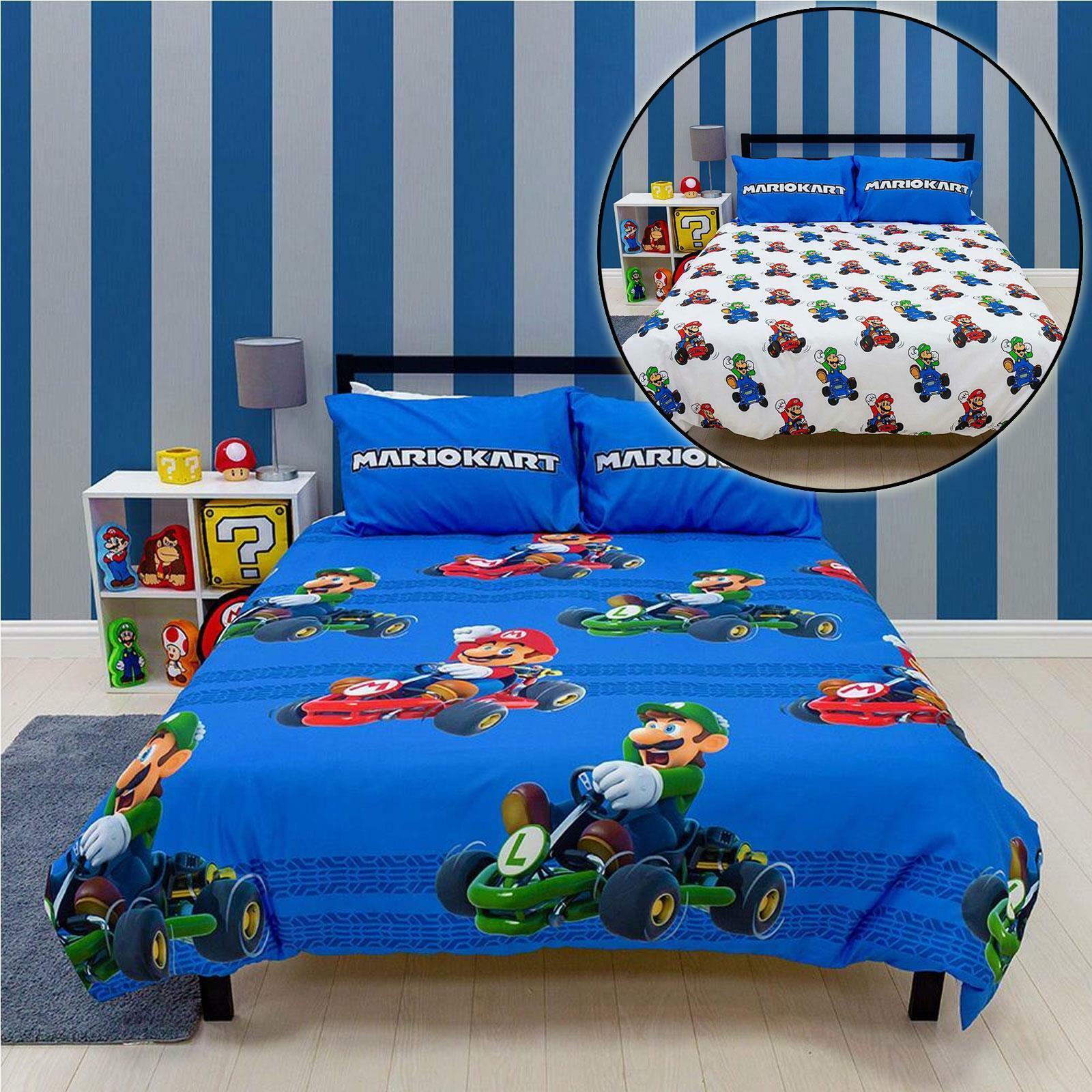 sieraden Reis nieuwigheid Super Mario dekbedovertrek tweepersoons blauw 200 x 200 cm - Dekbeddengoed  - Beddengoed kopen
