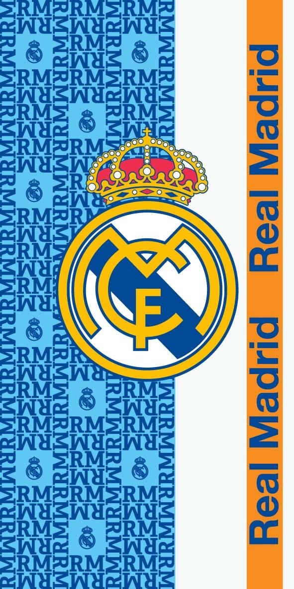 Real Madrid strandlaken blauw/wit/oranje- 70 x 140 cm