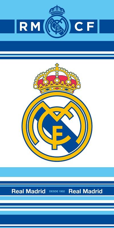 Real Madrid strandlaken Wit/blauw- 70 x 140 cm
