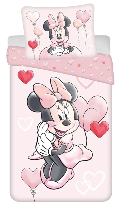 Minnie Mouse Dekbedovertrek Balloon - 140 x 200 cm - Katoen roze