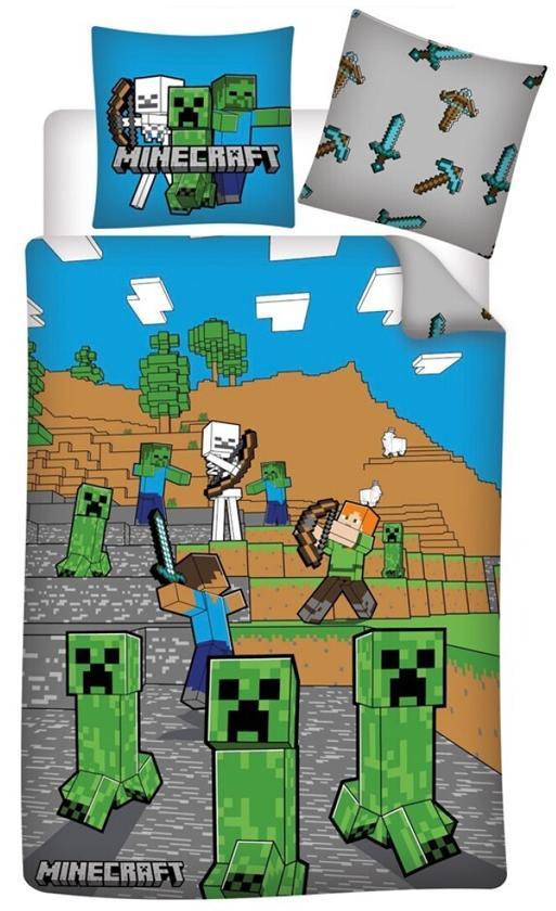 Minecraft Dekbedovertrek fight 140 x 200 cm - 63 x 63 cm - Polyester pre order