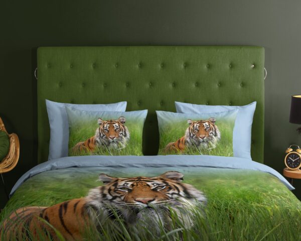 Good Morning Dekbedovertrek "tijger" - Multi - (240x200/220 cm) - Katoen - Afbeelding 3