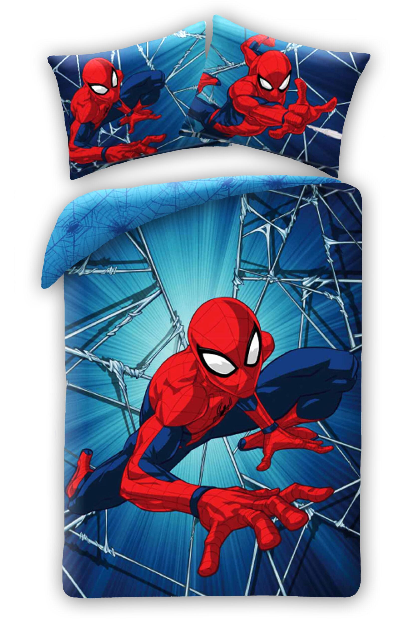 SpiderMan Dekbedovertrek web 140 x 200 cm - 70 x 90 cm (katoen)