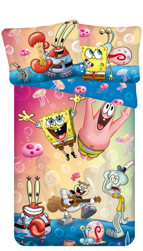 SpongeBob Dekbedovertrek Patrick, Shanley, Plankton, Octo, Gerrit & Mr Crabs 140 x 200 cm pre order