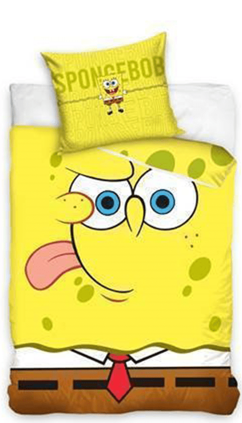 Spongebob Squarepants Spongebob Dekbedovertrek - Eenpersoons - 140x200 cm - Geel