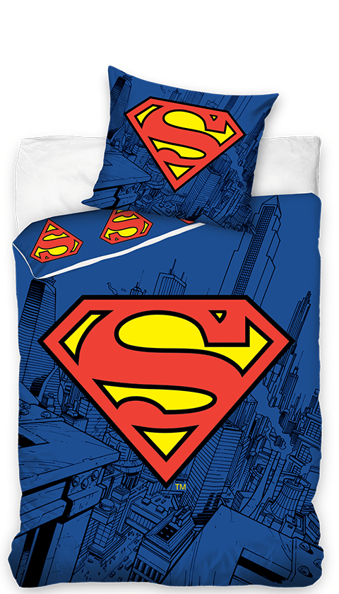 Superman Dekbedovertrek logo - 140 x 200 cm - Katoen