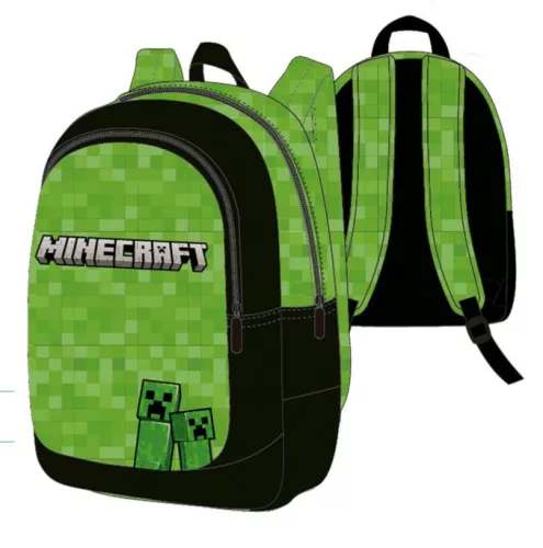 Minecraft Schooltas zwart/groen 40x30x15 cm