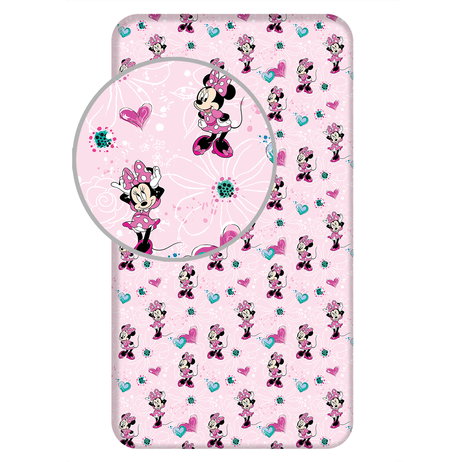 Minnie Mouse Hoeslaken roze Eenpersoons - 90 x 200 cm