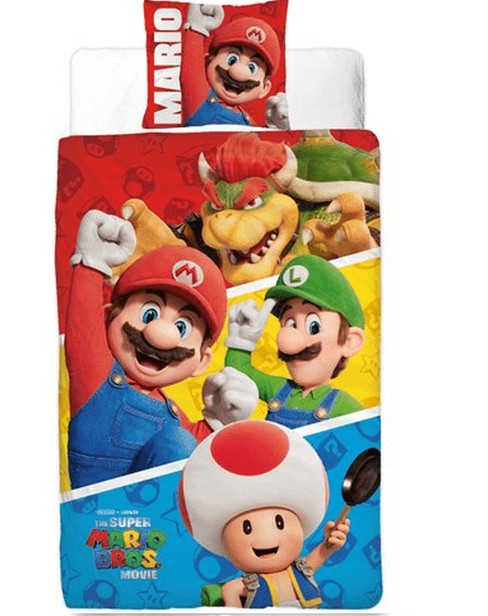 Mario Bros Dekbedovertrek polyester 140 x 200 cm (60 x 70 cm)