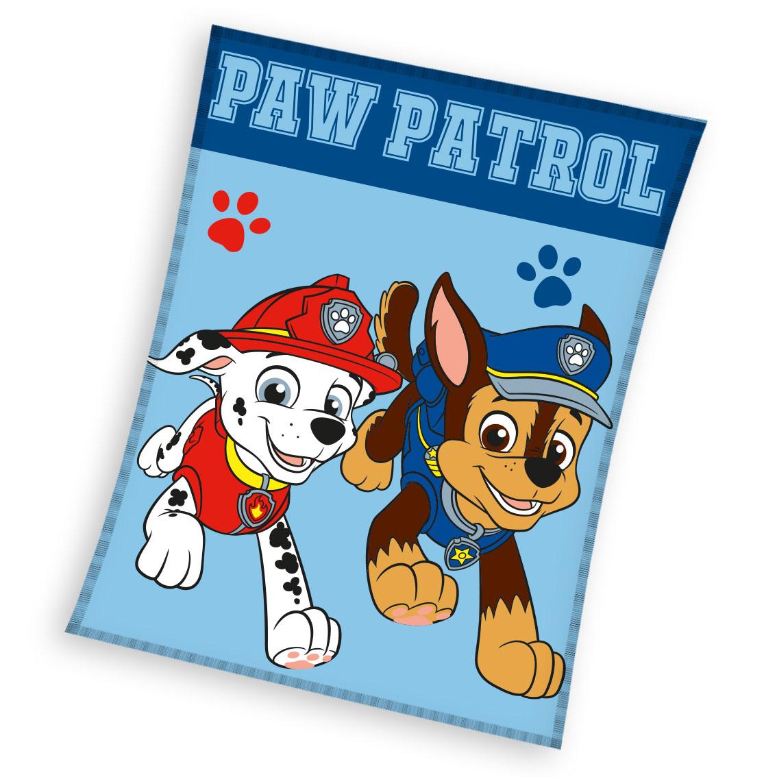 Paw Patrol Fleece plaid 130 x 170 cm blauw