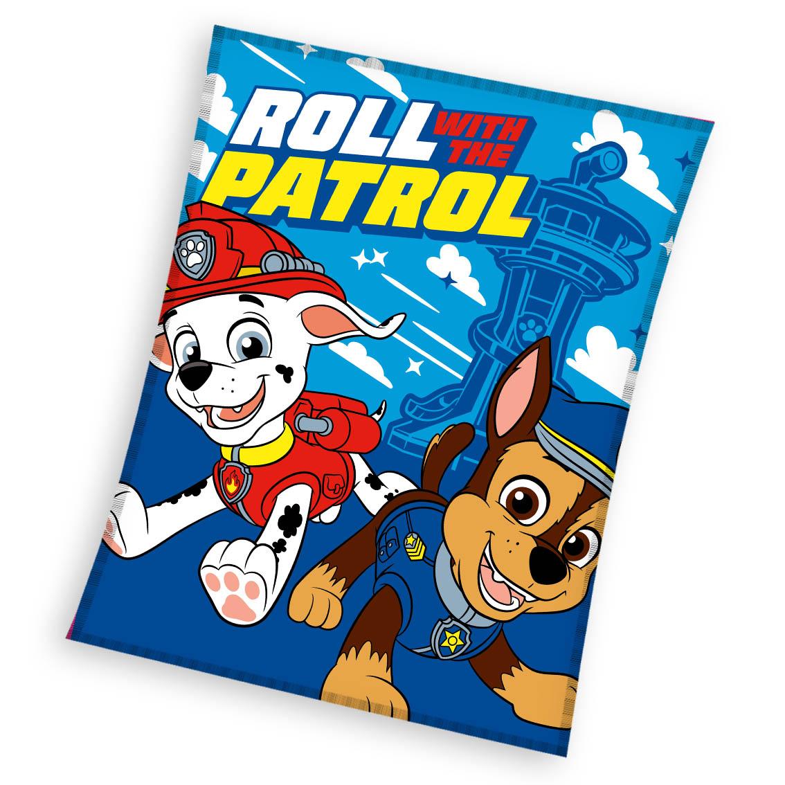 Paw Patrol Fleece plaid Roll 130 x 170 cm blauw
