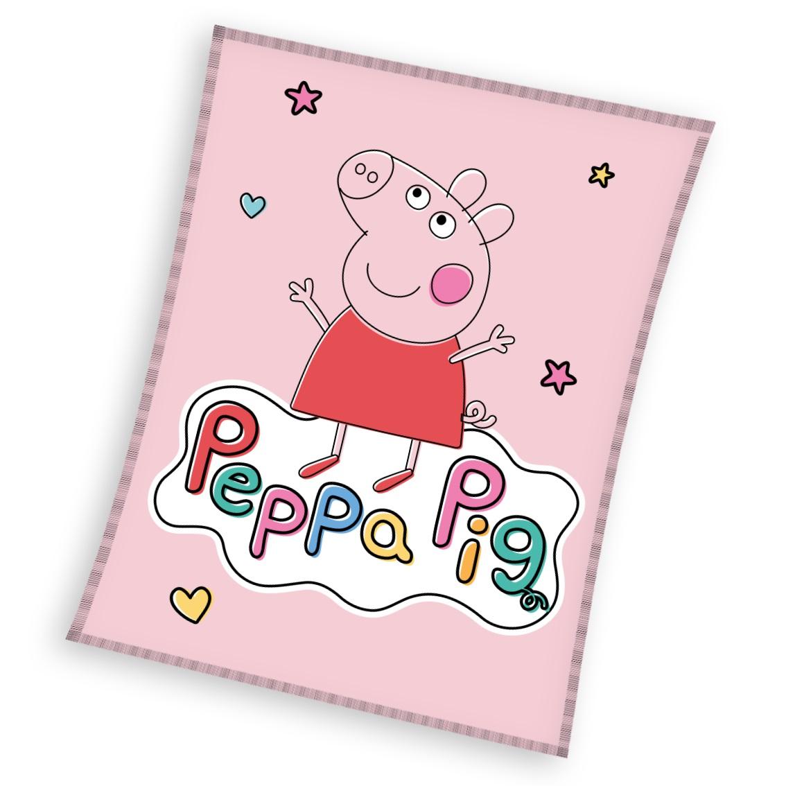 Peppa Pig Fleece plaid roze 110 x 140 cm